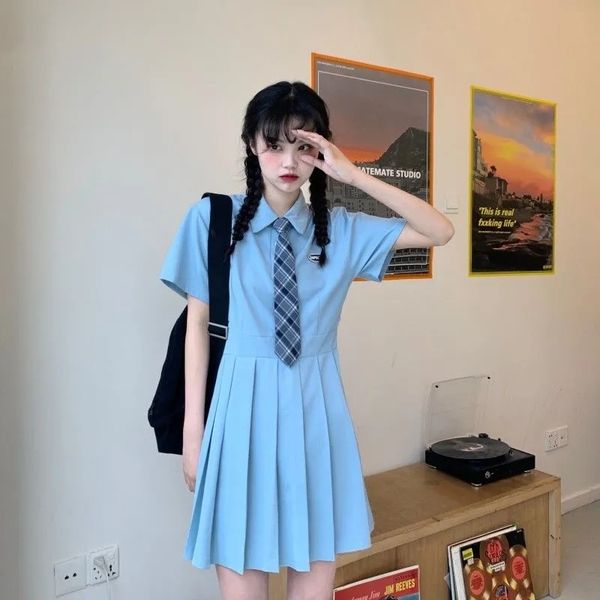 summer turn down collar solid girl high waist casual japanese harajuku prepply style simple pleated 210517, Black;gray
summer turn down collar solid girl high waist casual japanese harajuku prepply style simple pleated 210517, Black;gray