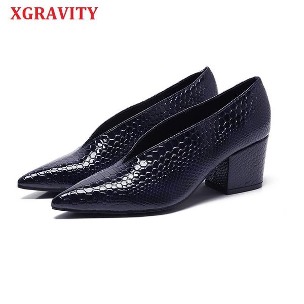 dress shoes xgravity european american fashion autumn winter chunky heel pointed toe snakeskin female lady party, Black
dress shoes xgravity european american fashion autumn winter chunky heel pointed toe snakeskin female lady party, Black