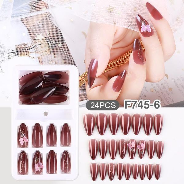 24pcs gradients wear long paragraph fashion manicure patch false nails save time wearable nail soyw889 art kits
24pcs gradients wear long paragraph fashion manicure patch false nails save time wearable nail soyw889 art kits