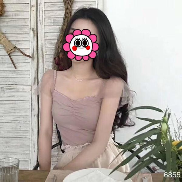women's t-shirt spring 2021 knitted small sling inner net red bottoming vest top, White
women's t-shirt spring 2021 knitted small sling inner net red bottoming vest top, White