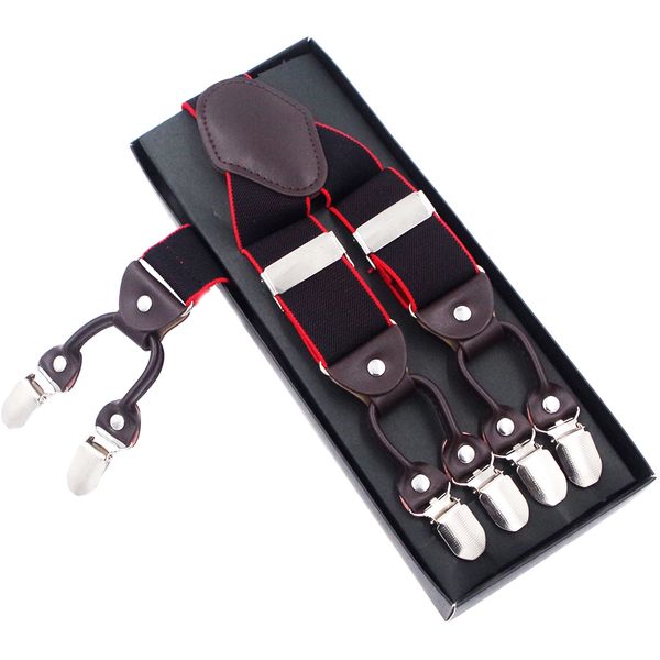 mans suspenders leather 6 clips braces male vintage casual suspensorio tirantes trousers strap father/husbands gift 3.5*120cm, Black;white
mans suspenders leather 6 clips braces male vintage casual suspensorio tirantes trousers strap father/husbands gift 3.5*120cm, Black;white