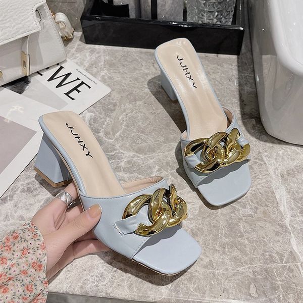 women new summer sandals slippers ladies metal decoration chain high heels female open toe party wedding slides 80% off outlet online sale j, Black
women new summer sandals slippers ladies metal decoration chain high heels female open toe party wedding slides 80% off outlet online sale j, Black