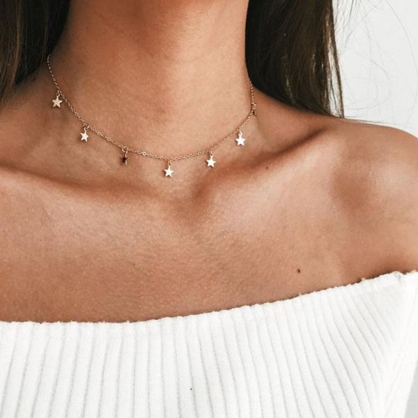 chains fashion gold star pendant necklace for women sweet silver color tassel choker necklaces minimalist 2021 trend jewelry
chains fashion gold star pendant necklace for women sweet silver color tassel choker necklaces minimalist 2021 trend jewelry