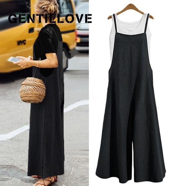 women's jumpsuits & rompers gentillove women casual plus size 5xl strap jumpsuit wide leg pants solid loose romper strappy dungaree bib, Black;white
women's jumpsuits & rompers gentillove women casual plus size 5xl strap jumpsuit wide leg pants solid loose romper strappy dungaree bib, Black;white