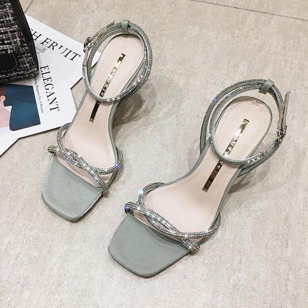 dress shoes women's sandals 2021 club rhinestone high heel ankle with square toe sequin banquet 34-39, Black
dress shoes women's sandals 2021 club rhinestone high heel ankle with square toe sequin banquet 34-39, Black