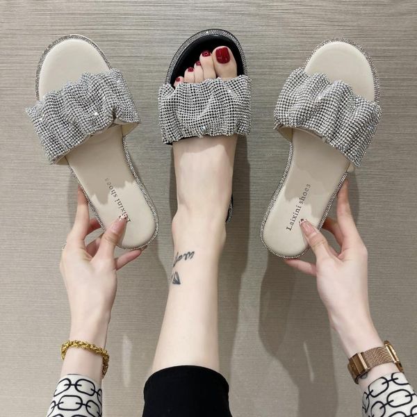 slippers shoes woman's slides fashion jelly flip flops 2021 flat luxury soft glitter summer pu crystal rome basic rubber, Black
slippers shoes woman's slides fashion jelly flip flops 2021 flat luxury soft glitter summer pu crystal rome basic rubber, Black