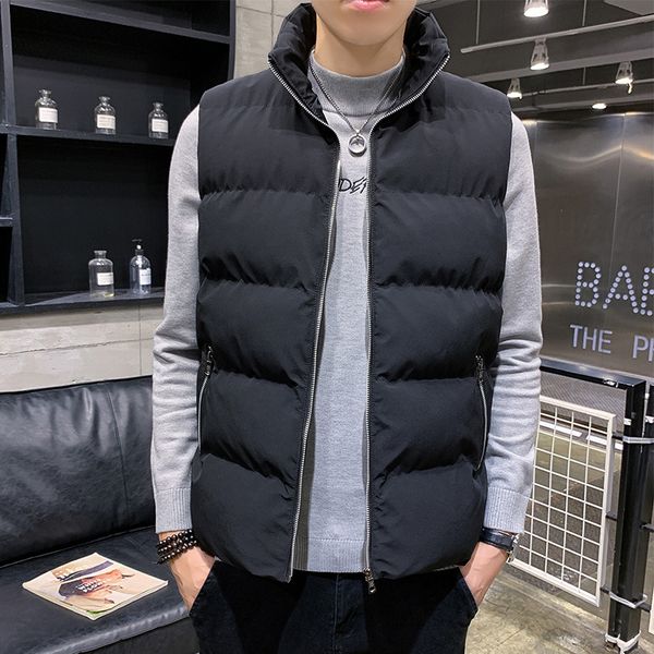 men's & fleece thicken sleeveless mens down solid color stand neck winter zipper sell men designer parkas, Black
men's & fleece thicken sleeveless mens down solid color stand neck winter zipper sell men designer parkas, Black