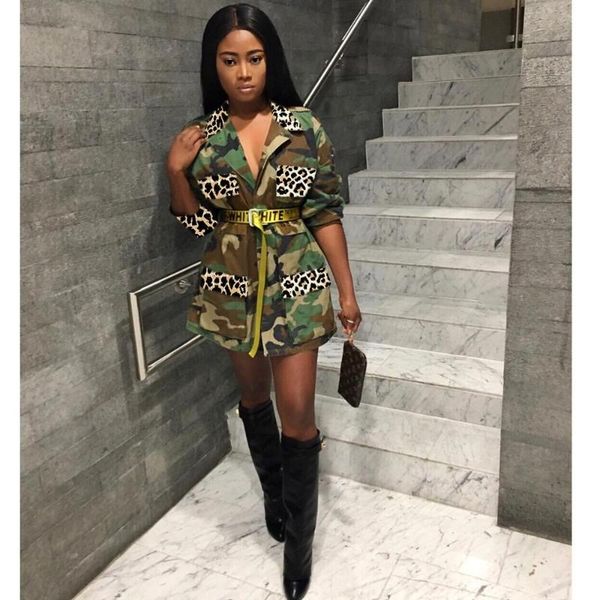 women's trench coats adfvat streetwear casual women jacket camouflage leopard printed spliced fashion coat sing breasted long sleeve me, Tan;black
women's trench coats adfvat streetwear casual women jacket camouflage leopard printed spliced fashion coat sing breasted long sleeve me, Tan;black