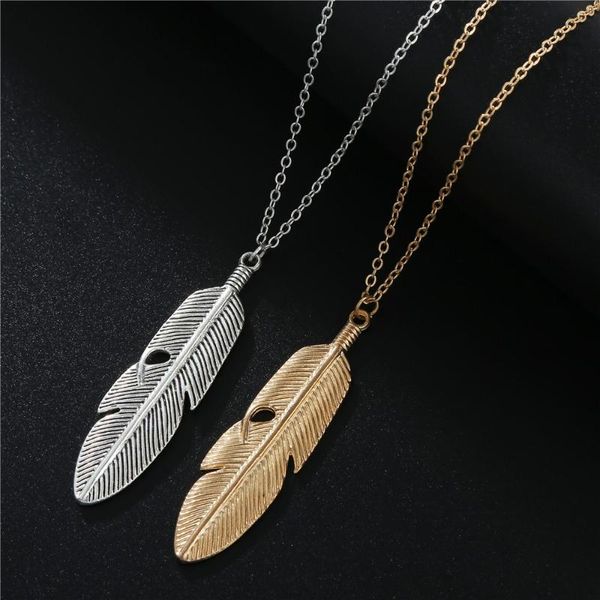 pendant necklaces leaf necklace for women long sweater chain statement feather jewelry collier femme collar choker kolye, Silver
pendant necklaces leaf necklace for women long sweater chain statement feather jewelry collier femme collar choker kolye, Silver
