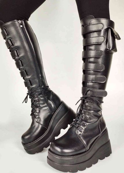 boots big size brand goth black female hook loop packet bags thick bottom boots women casual wees shoes woman
boots big size brand goth black female hook loop packet bags thick bottom boots women casual wees shoes woman