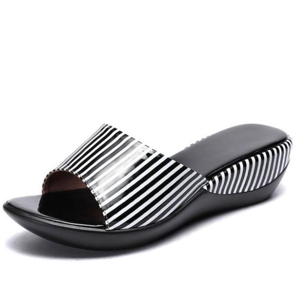 genuine leather women slippers 2021 summer non-slip shoes for casual fashion striped wedges large size zy9, Black
genuine leather women slippers 2021 summer non-slip shoes for casual fashion striped wedges large size zy9, Black