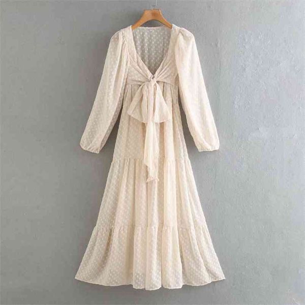 women summer chiffon dot v-neck dress long sleeve bow tie cross bandage female elegant street party a-line vestidos 210513, Black;gray 
women summer chiffon dot v-neck dress long sleeve bow tie cross bandage female elegant street party a-line vestidos 210513, Black;gray