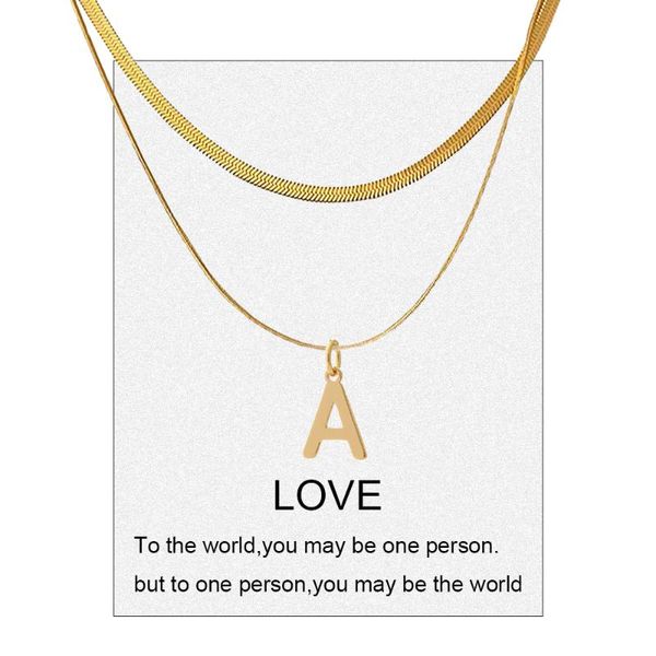 pendant necklaces 26 letter name multi-layer necklace for women stainless steel long chains initial female pave cz couple jewelry, Silver
pendant necklaces 26 letter name multi-layer necklace for women stainless steel long chains initial female pave cz couple jewelry, Silver