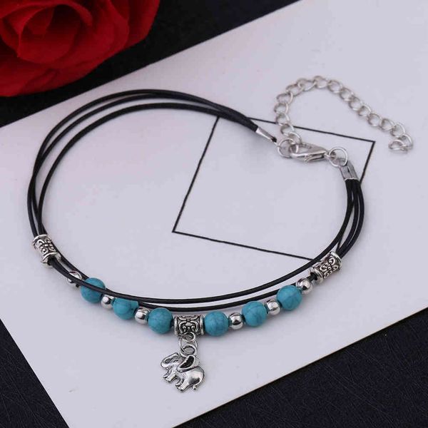 jewelry boho elephant pendant charm multi layers bead ankle bracelet beach foot chain, Red;blue
jewelry boho elephant pendant charm multi layers bead ankle bracelet beach foot chain, Red;blue
