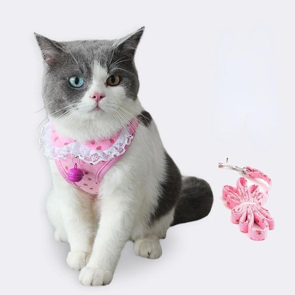 cat collars & leads pet harness with bells kitten vest leash prevent breathable break walking rope supplies
cat collars & leads pet harness with bells kitten vest leash prevent breathable break walking rope supplies