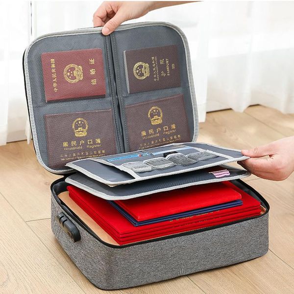 storage bags documents tickets travel passport briefcase bag large capacity 3-layer with lock
storage bags documents tickets travel passport briefcase bag large capacity 3-layer with lock