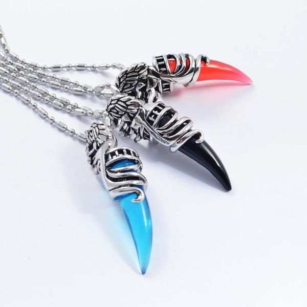 pendant necklaces fashion vintage stainless steel made punk cool men boy clear black blue red color amulet wolf tooth necklace jewelry, Silver
pendant necklaces fashion vintage stainless steel made punk cool men boy clear black blue red color amulet wolf tooth necklace jewelry, Silver