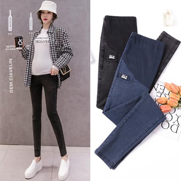 korean fashion pregnancy stomach lift pants autumn and winter pregnant women high-elastic fried flower feet jeans maternity bottoms, White 
korean fashion pregnancy stomach lift pants autumn and winter pregnant women high-elastic fried flower feet jeans maternity bottoms, White