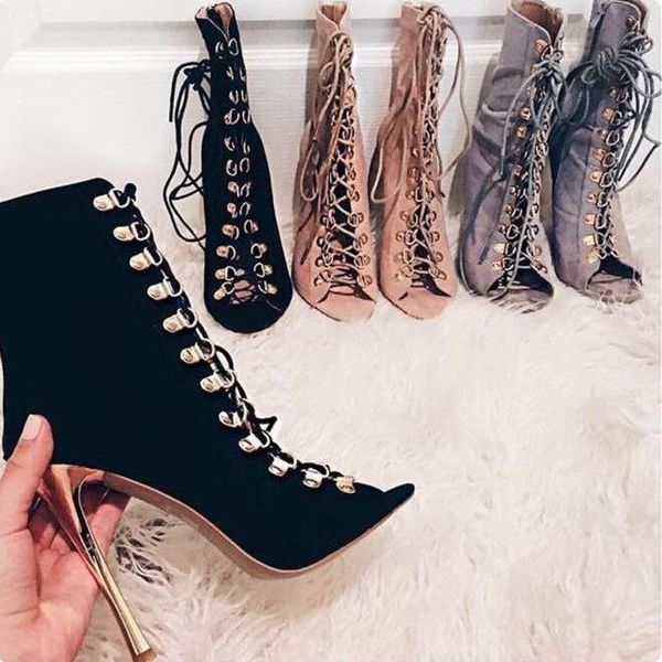 dress shoes vogue peep toe gladiator women pumps high heels lace up cross-tie rivets heel brand design swb0082, Black
dress shoes vogue peep toe gladiator women pumps high heels lace up cross-tie rivets heel brand design swb0082, Black