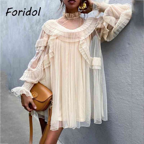 turtleneck ruffle tulle party dress women spring autumn transparent lantern sleeve ladies short dress runway dress 210415, Black;gray
turtleneck ruffle tulle party dress women spring autumn transparent lantern sleeve ladies short dress runway dress 210415, Black;gray
