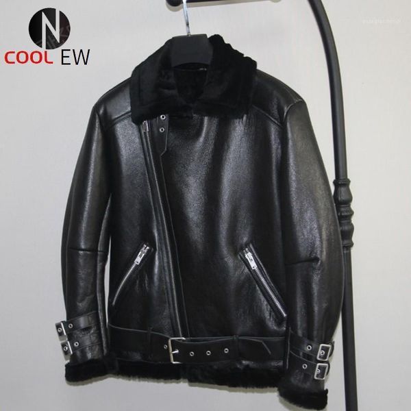 men's leather & faux brand shearling genuine jacket men loose thick warm outerwear fashion streetwear biker oversize 4xl, Black
men's leather & faux brand shearling genuine jacket men loose thick warm outerwear fashion streetwear biker oversize 4xl, Black