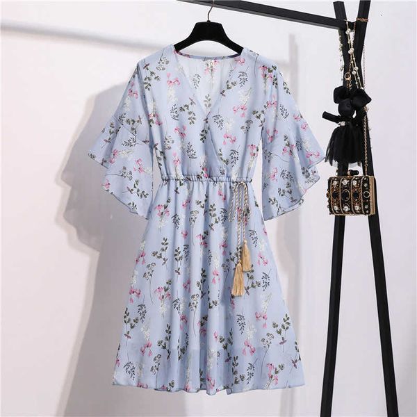 casual dresses spring summer woman's floral print chiffon ladies knee length v-neck butterfly sleeve a-line female es rkjv, Black;gray
casual dresses spring summer woman's floral print chiffon ladies knee length v-neck butterfly sleeve a-line female es rkjv, Black;gray