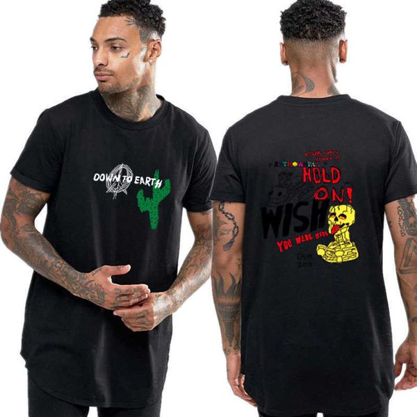 men's t-shirts extended round hem tshirt 19ss cactus travis scott sicko hip hop streetwear t shirt men 2b9f, White;black
men's t-shirts extended round hem tshirt 19ss cactus travis scott sicko hip hop streetwear t shirt men 2b9f, White;black