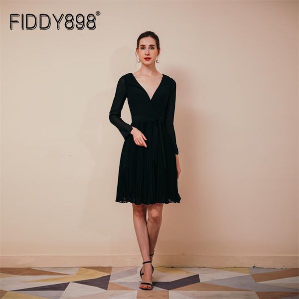 party dresses evening gowns long sleeves black elegant v neck dress luxury formal gown for women robe prom, White;black
party dresses evening gowns long sleeves black elegant v neck dress luxury formal gown for women robe prom, White;black