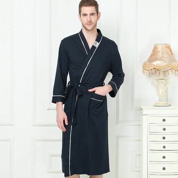 men's sleepwear autumn spring dressing gown men robe casual modal kimono bathrobe women daily spa home clothes male nine points sleeve, Black;brown
men's sleepwear autumn spring dressing gown men robe casual modal kimono bathrobe women daily spa home clothes male nine points sleeve, Black;brown
