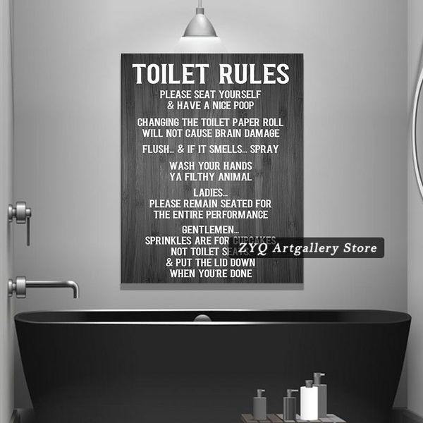 paintings funny toilet rule signs mural vintage canvas print family bathroom wall art interior decoration painting
paintings funny toilet rule signs mural vintage canvas print family bathroom wall art interior decoration painting