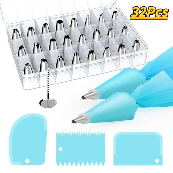 baking & pastry tools kitchen accessories32 pcs/set cake diy decoration silicone bag cream scraper reusable +24 nozzle set
baking & pastry tools kitchen accessories32 pcs/set cake diy decoration silicone bag cream scraper reusable +24 nozzle set