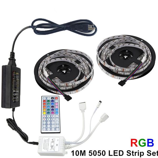 strips waterproof led rgb strip light set 5m/10m smd tape + 44key remote controller power adapter
strips waterproof led rgb strip light set 5m/10m smd tape + 44key remote controller power adapter