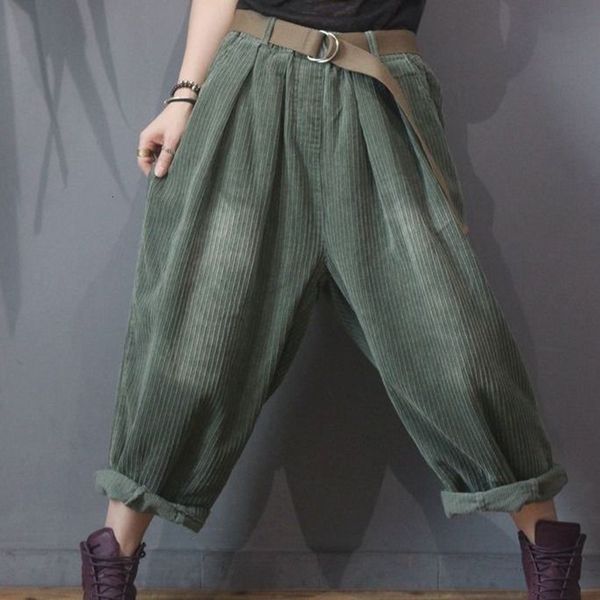 women's pants & capris autumn winter fashion women elastic waist harem 100% cotton corduroy vintage loose casual female trousers s, Black;white
women's pants & capris autumn winter fashion women elastic waist harem 100% cotton corduroy vintage loose casual female trousers s, Black;white
