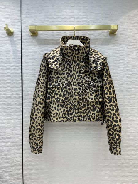 milan runway jackets 2021 autumn winter hooded long sleeve leopard panelled women's designer sweaters brand same style outerwear 0903-9, Black;brown
milan runway jackets 2021 autumn winter hooded long sleeve leopard panelled women's designer sweaters brand same style outerwear 0903-9, Black;brown