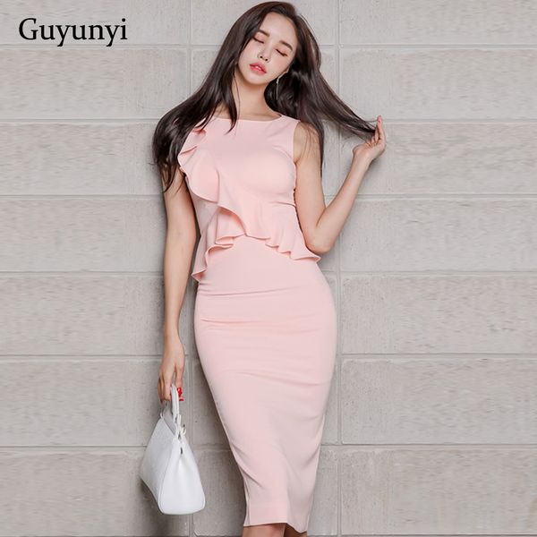 pink high waist tight office dress 2021 summer simple ruffles decoration sleeveless temperament women elegant party dress, Black;gray
pink high waist tight office dress 2021 summer simple ruffles decoration sleeveless temperament women elegant party dress, Black;gray
