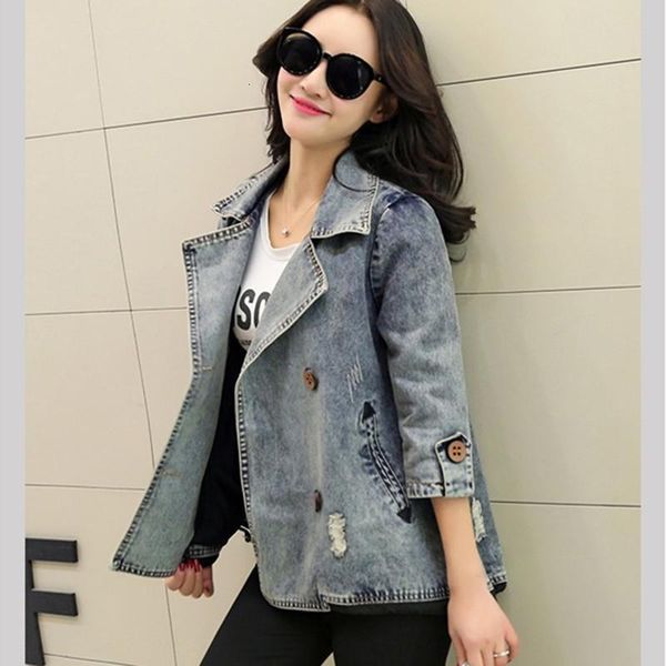 women's jackets plus size 3xl spring autumn denim jacket women cloak seven-quarter sleeve jeans coat ladies vintage casual loose basic, Black;brown
women's jackets plus size 3xl spring autumn denim jacket women cloak seven-quarter sleeve jeans coat ladies vintage casual loose basic, Black;brown