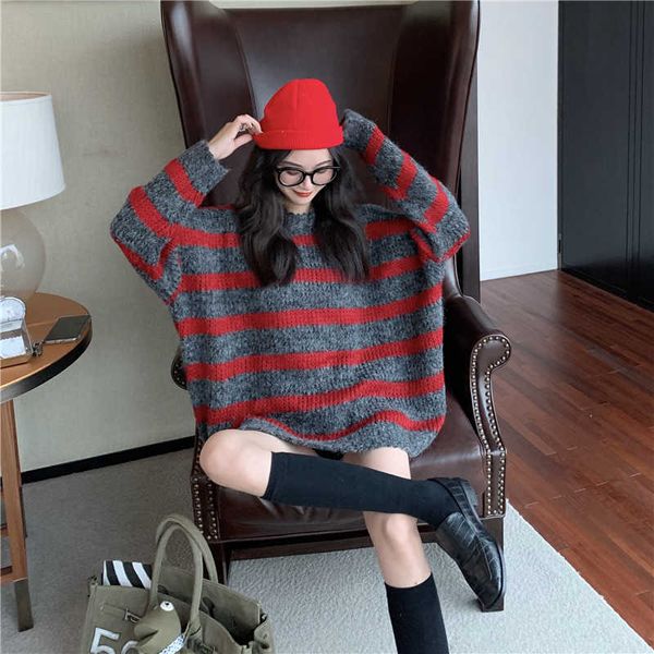 women's sweaters spring/autumn striped retro female nightgown show thin sleeve long sleeves, knitted shirt head with women's nha3, White;black
women's sweaters spring/autumn striped retro female nightgown show thin sleeve long sleeves, knitted shirt head with women's nha3, White;black