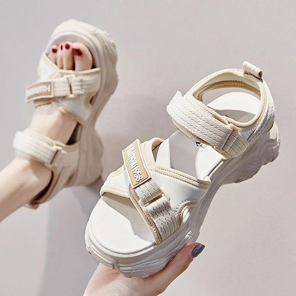 summer sports sandals women's wild platform shoes thick bottom increase ins tide, Black
summer sports sandals women's wild platform shoes thick bottom increase ins tide, Black