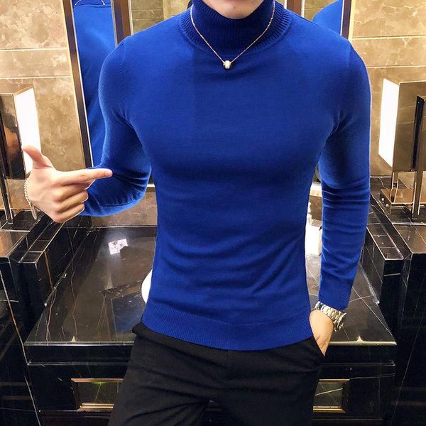 men's sweaters trend with bottom men autumn sweater brand fashion for winter double high neck solid slim fit, White;black
men's sweaters trend with bottom men autumn sweater brand fashion for winter double high neck solid slim fit, White;black