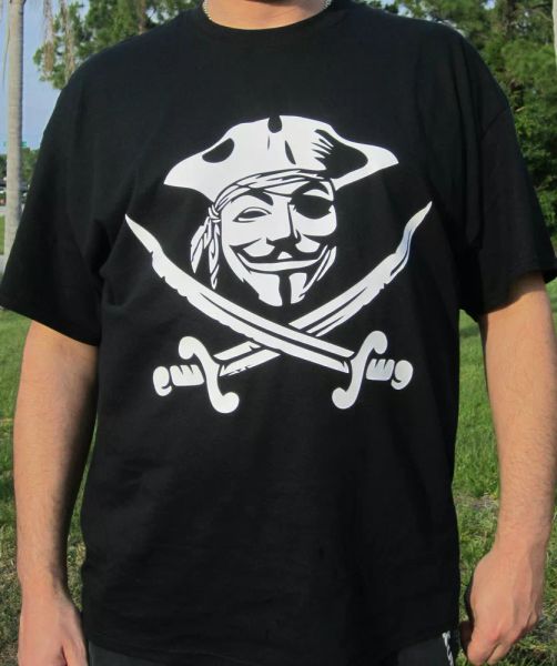 anonymous pirate mask guy fawkes hackers t shirt computer hacker protest, White;black
anonymous pirate mask guy fawkes hackers t shirt computer hacker protest, White;black
