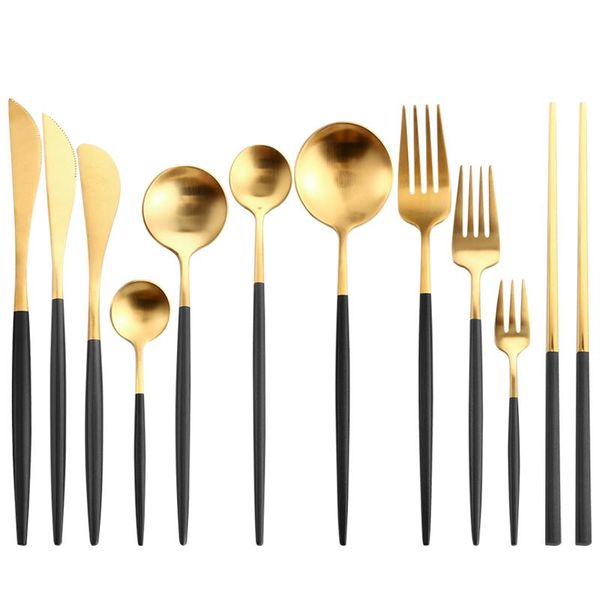 dinnerware sets black gold knife fork coffee spoon 18/10 set stainless steel chopsticks ice tea butter cutlery
dinnerware sets black gold knife fork coffee spoon 18/10 set stainless steel chopsticks ice tea butter cutlery