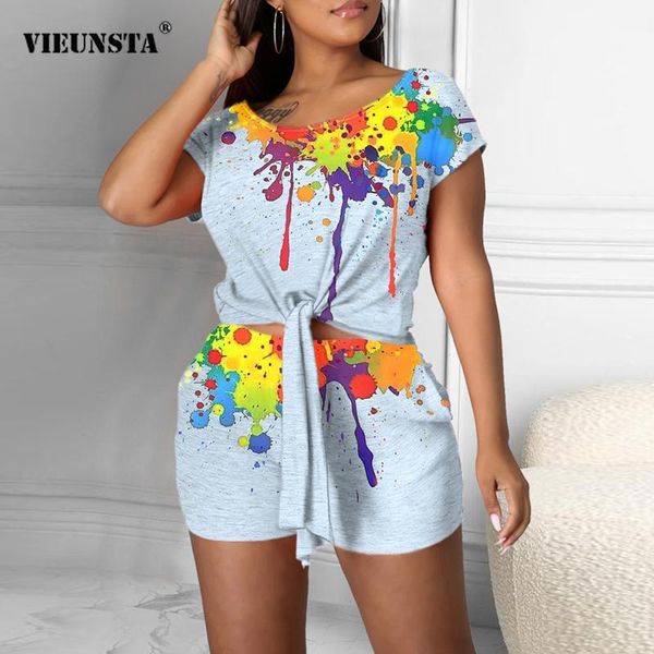 women's tracksuits women lace-up floral printed summer two piece sets casual short sleeve +short pants elegant round neck fashion ladie, Gray
women's tracksuits women lace-up floral printed summer two piece sets casual short sleeve +short pants elegant round neck fashion ladie, Gray
