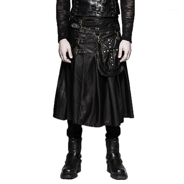 heavy punk men pu leather skirts waist belt pocket black casual high waisted long pleated men's shorts, White;black
heavy punk men pu leather skirts waist belt pocket black casual high waisted long pleated men's shorts, White;black