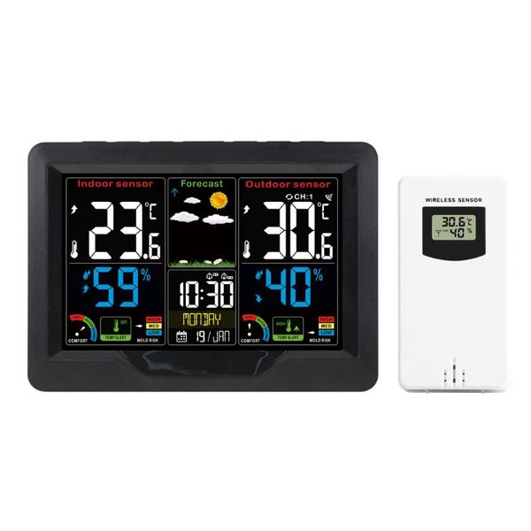 desk & table clocks fanju weather station digital clock color screen barometer hygrometer mildew risk with outdoor sensor
desk & table clocks fanju weather station digital clock color screen barometer hygrometer mildew risk with outdoor sensor