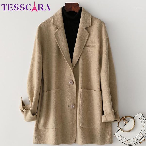 women's wool & blends tesscara women autumn elegant blend basic jacket coat female office blazer cashmere jackets outerwear coa, Black
women's wool & blends tesscara women autumn elegant blend basic jacket coat female office blazer cashmere jackets outerwear coa, Black