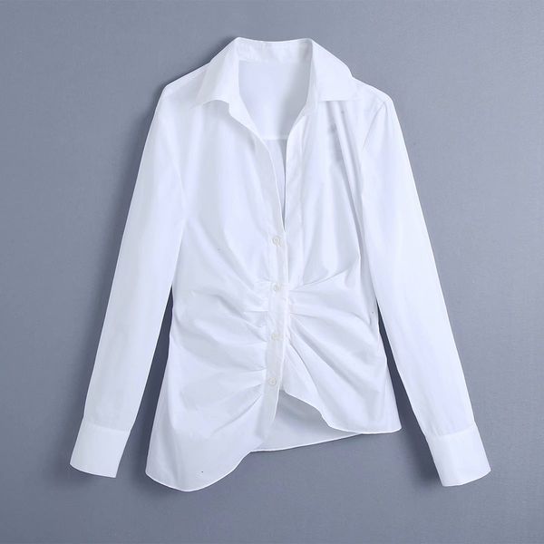 shirts 2021 women pleated irregular hem long sleeves elegant fashion chic lady woman blouse shirt femme mujer blusas, White
shirts 2021 women pleated irregular hem long sleeves elegant fashion chic lady woman blouse shirt femme mujer blusas, White