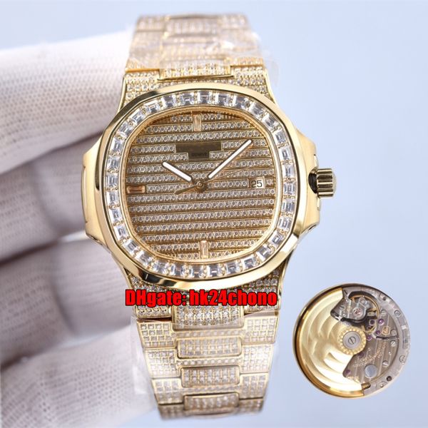 2 styles watches rrf 40mm nautilus 5719 full diamonds cal.324 automatic mens watch pavé diamond dial 18k gold bracelet gents sports wristwat, Slivery;brown
2 styles watches rrf 40mm nautilus 5719 full diamonds cal.324 automatic mens watch pavé diamond dial 18k gold bracelet gents sports wristwat, Slivery;brown