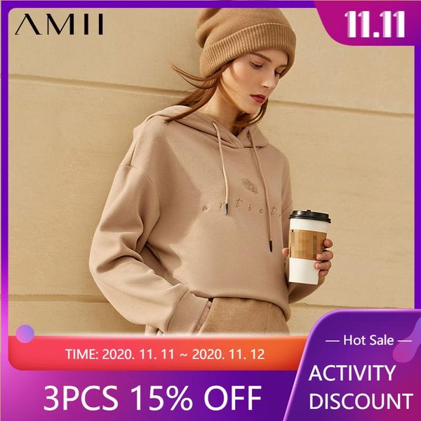 women's hoodies & sweatshirts amii minimalism winter for women causal hooded embroidery thick fleece sweatshirt pullover 12021304, Black
women's hoodies & sweatshirts amii minimalism winter for women causal hooded embroidery thick fleece sweatshirt pullover 12021304, Black