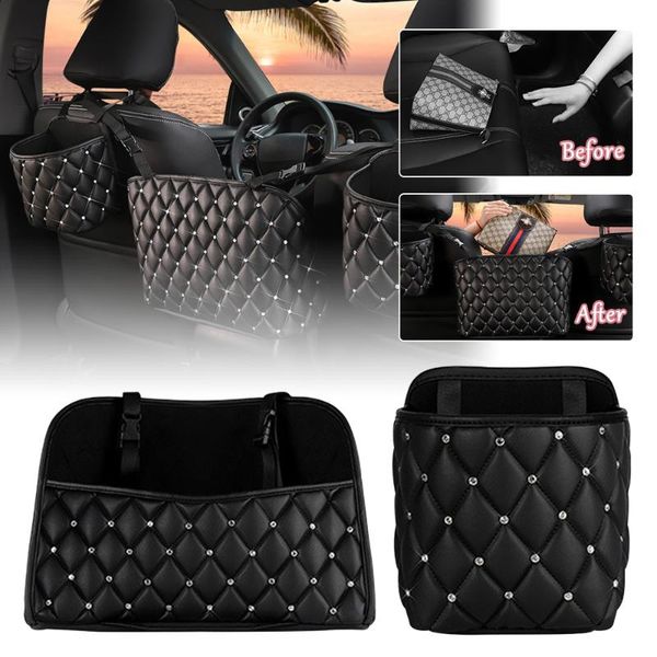 storage bags car handbag holder leather seat back organizer rhinestone large capacity bag
storage bags car handbag holder leather seat back organizer rhinestone large capacity bag