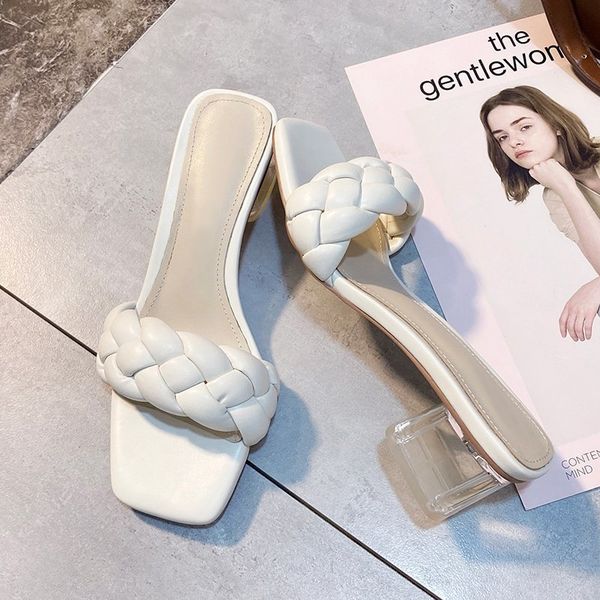 transparent high heels ladies woman slippers new summer shoes square heel weave square toe slippers ladies leather shoes k78, Black
transparent high heels ladies woman slippers new summer shoes square heel weave square toe slippers ladies leather shoes k78, Black